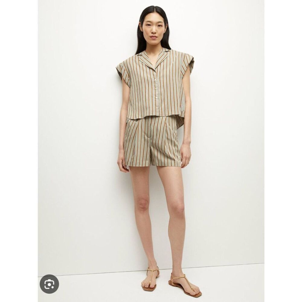 Veronica Beard Striped Matching Set Top XS Shorts 4